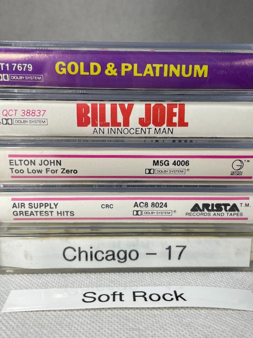 Soft Rock Cassette Lot VG Tested New Cases w/ J‑Cards (5 Tapes) Billy Joel +more